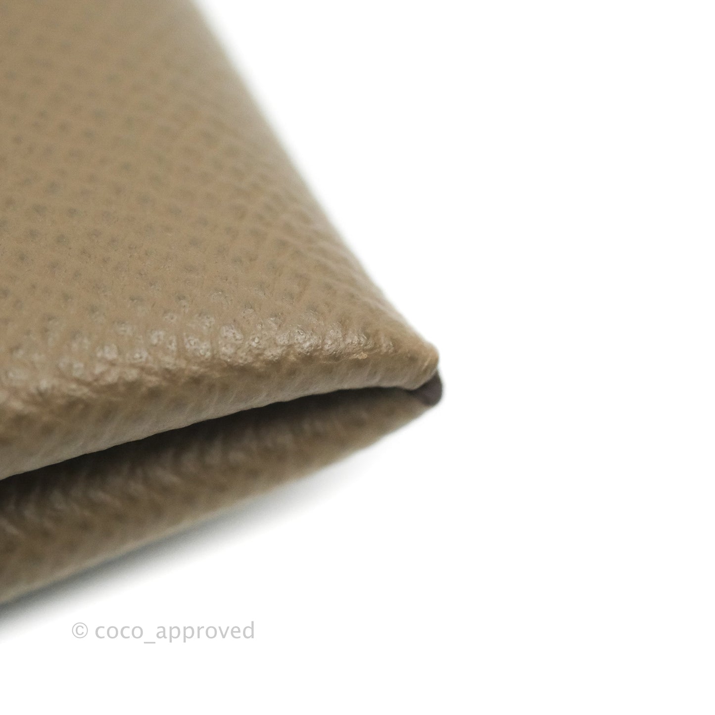 Hermès Calvi Card Holder Epsom Etoupe