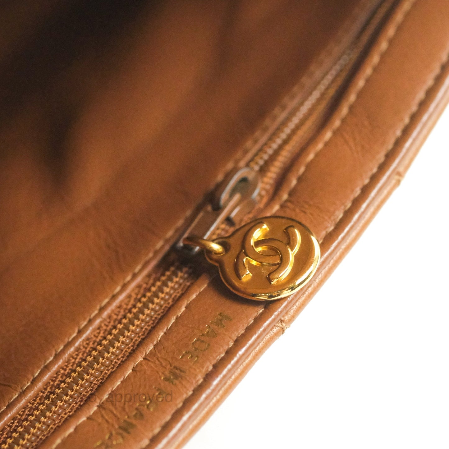 Chanel Vintage Double-sided Small Flap Brown Caramel Lambskin 24K Gold Hardware