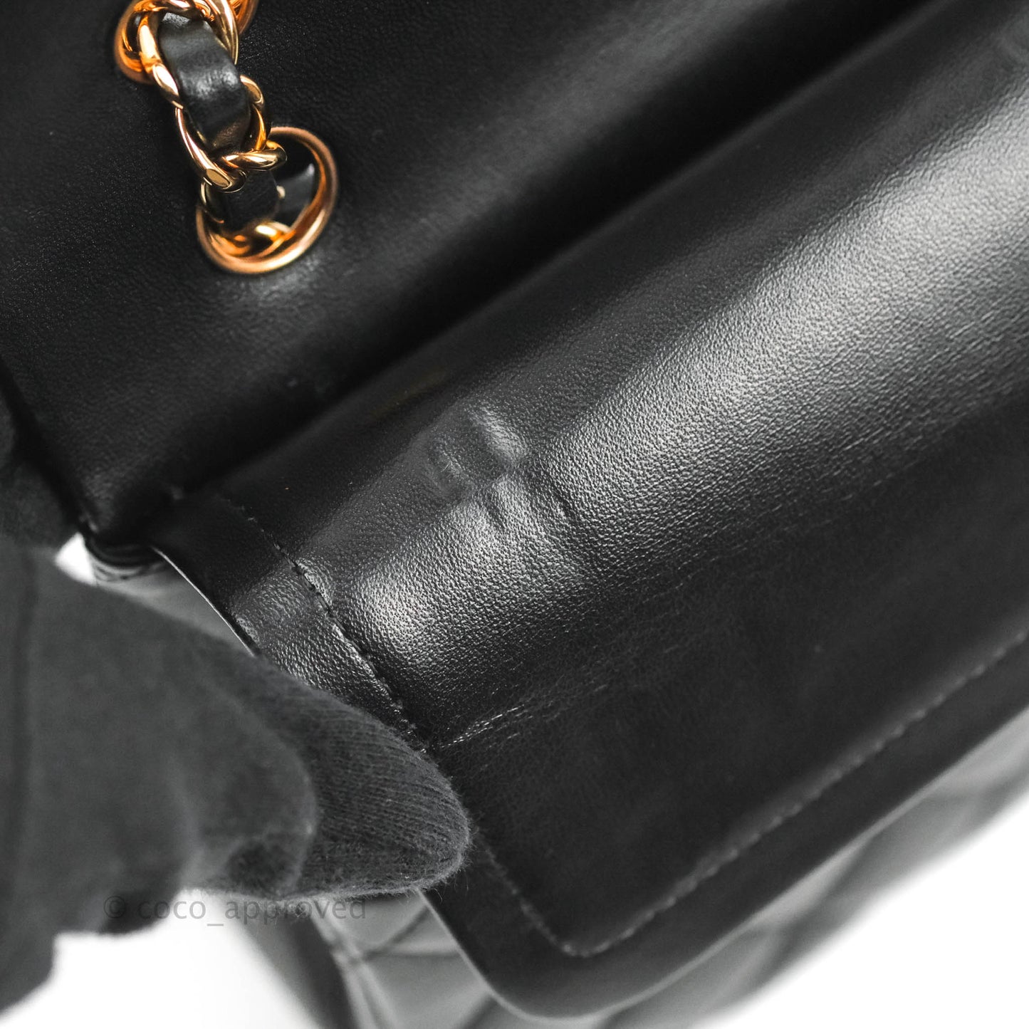 Chanel Small Classic Quilted Flap Black Lambskin Rose Gold Hardware