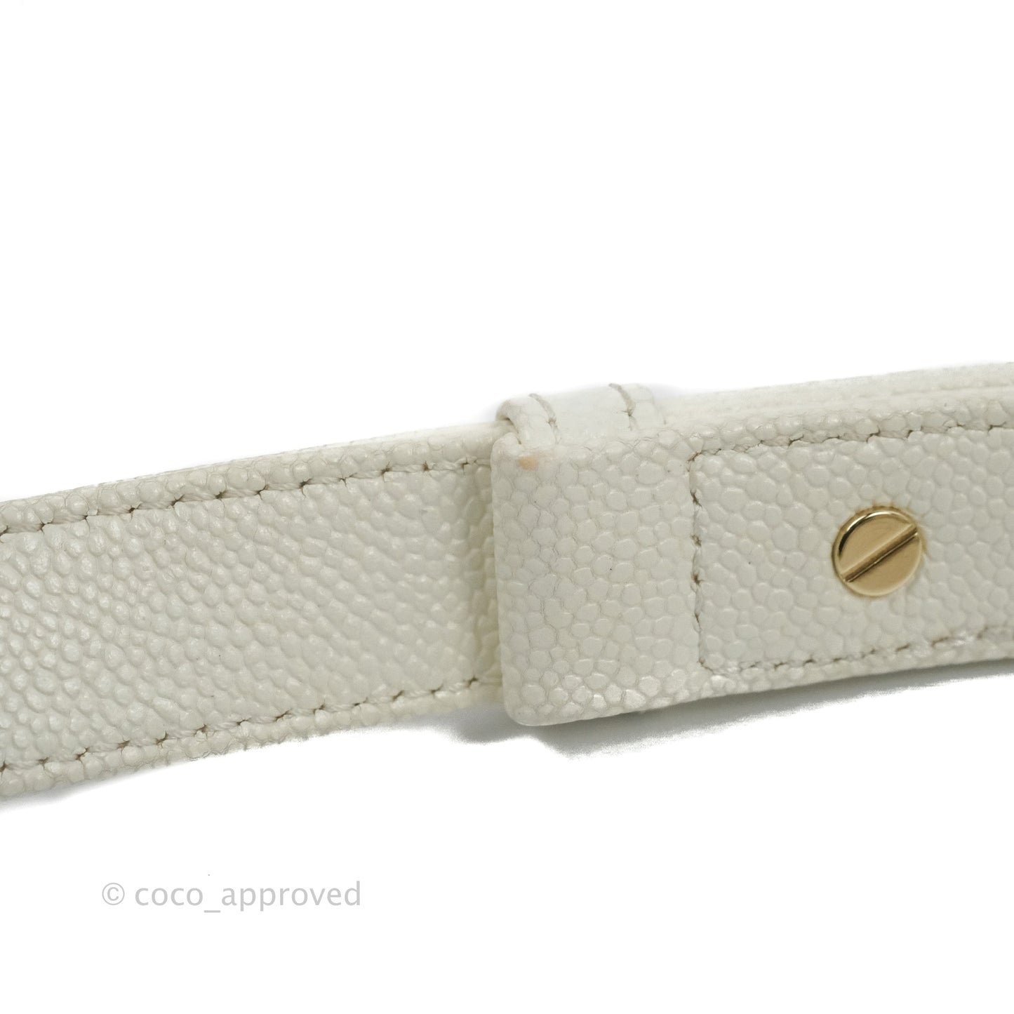 Chanel Quilted Medium Boy White Caviar Gold Hardware