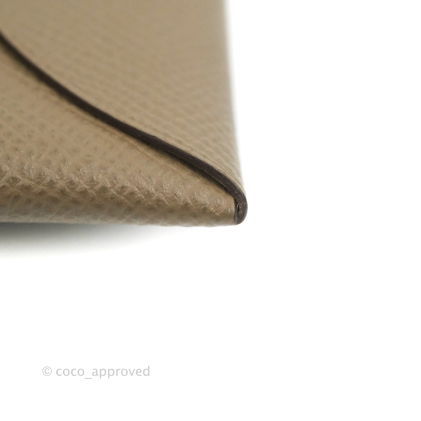 Hermès Calvi Card Holder Epsom Etoupe