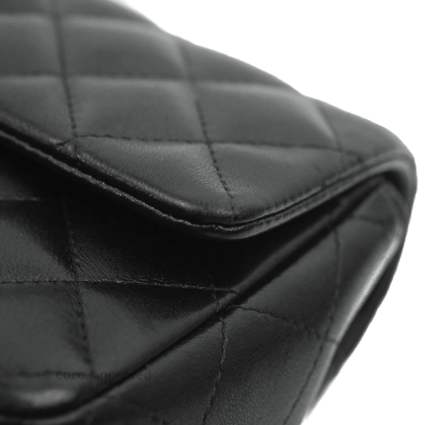 Chanel Mini Rectangular Flap Bag Valentine Limited Edition Black Lambskin Gold Hardware