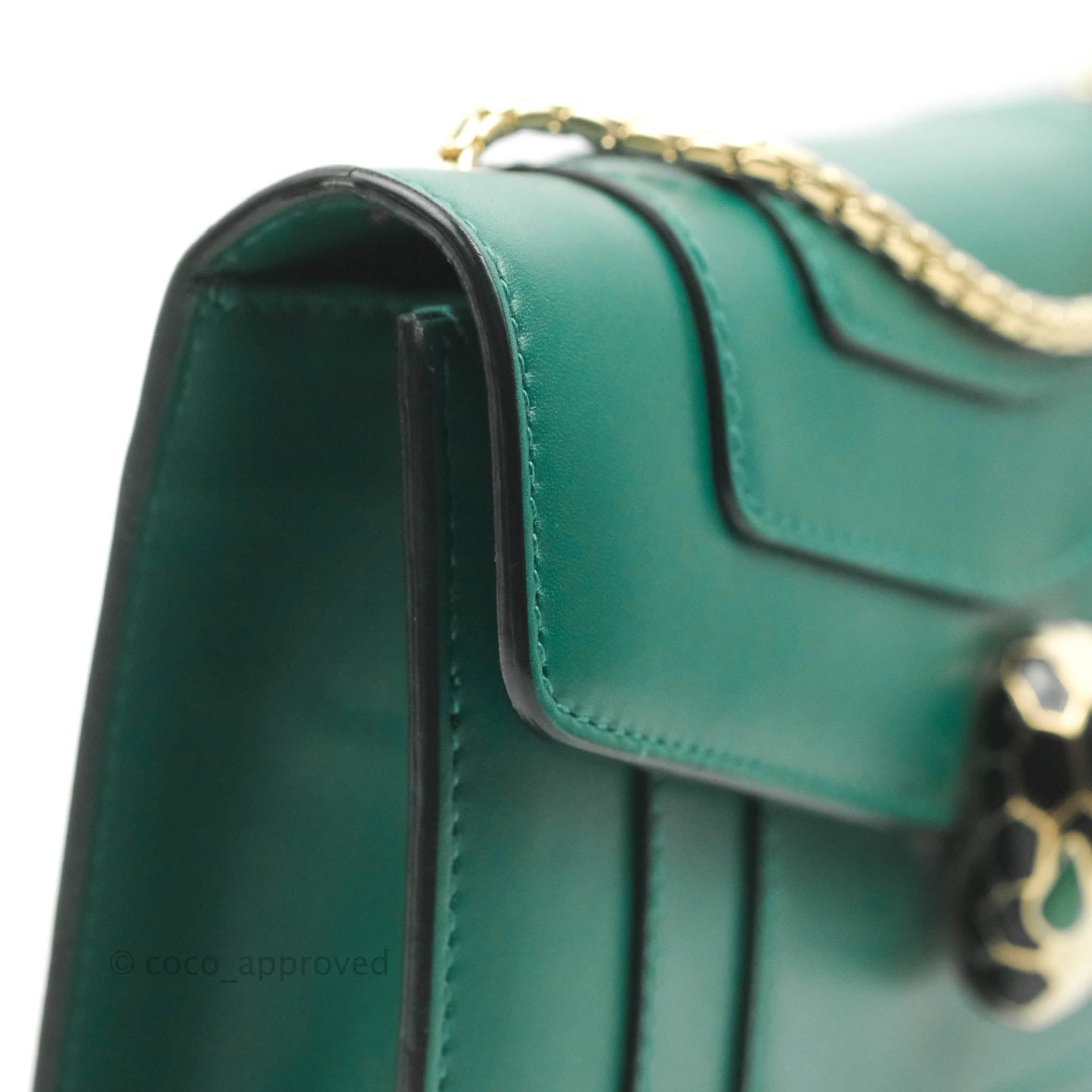 Bvlgari Serpenti Forever Small Crossbody Bag in Emerald Green Gold Hardware