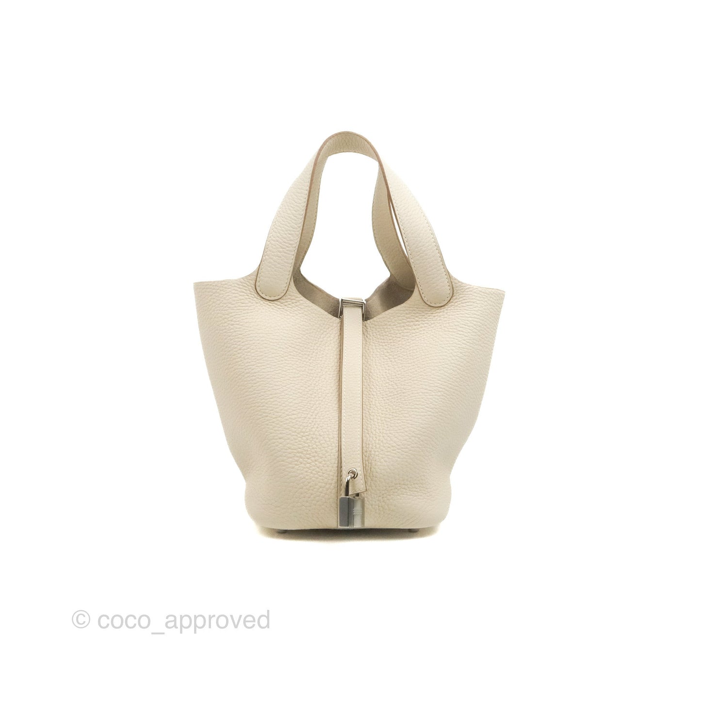 Hermès Picotin Lock 18 PM Craie Clemence Palladium Hardware
