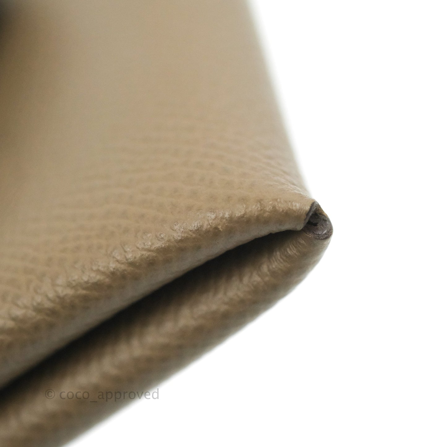 Hermès Calvi Card Holder Epsom Etoupe