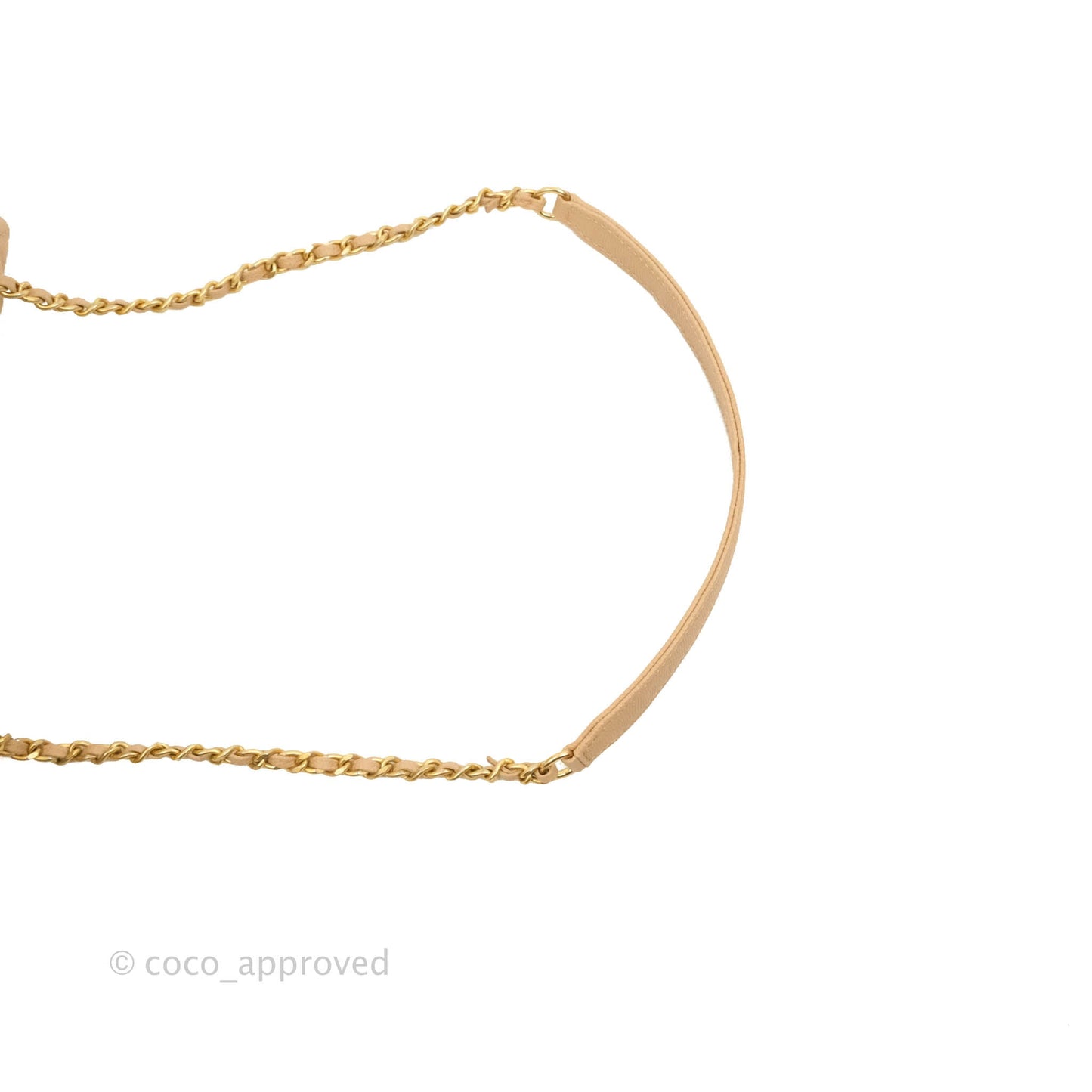 Chanel Small Coco Handle Quilted Beige Caviar Gold Hardware Lizard Handle