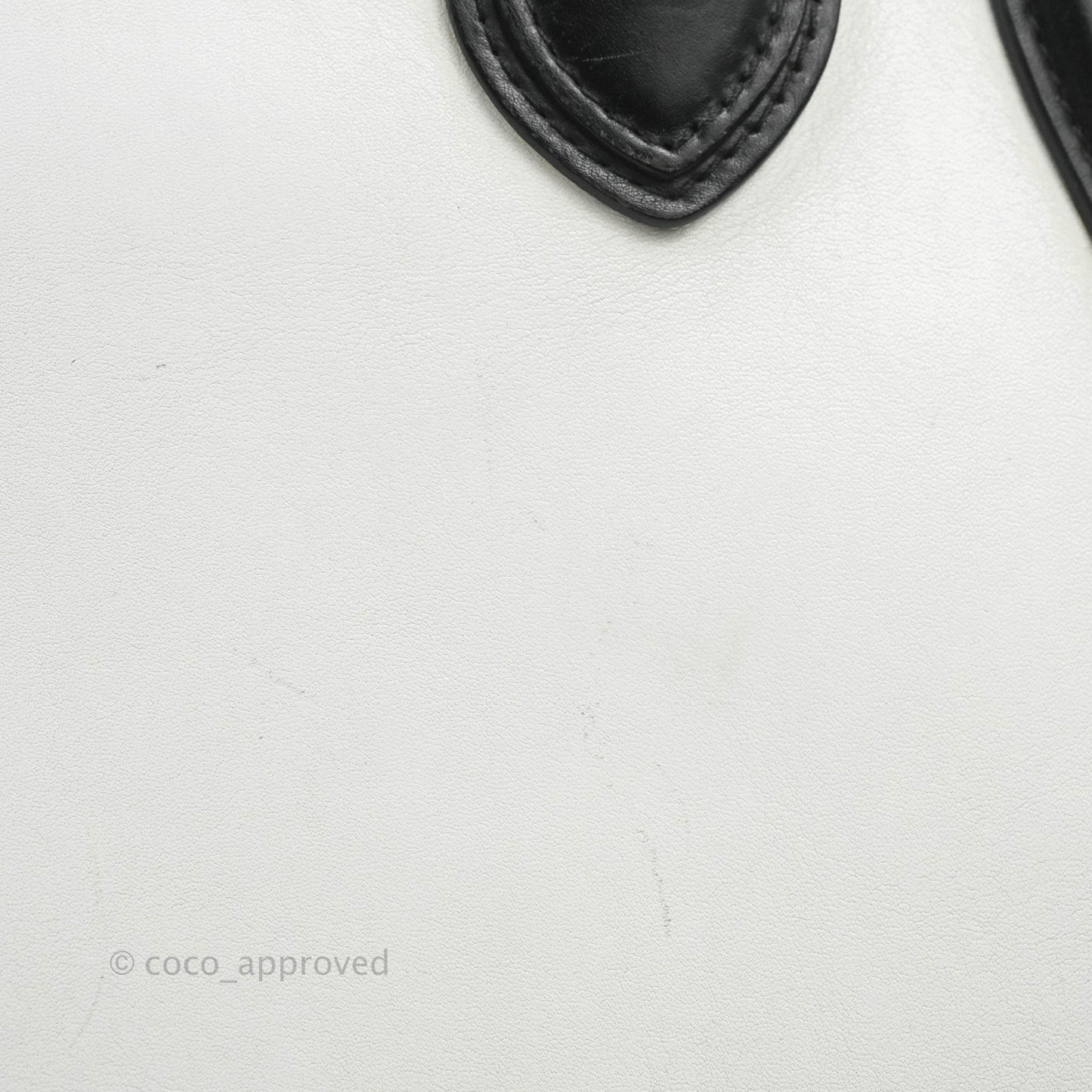 Celine Mini Luggage Bag Black/White/Brown Calfskin