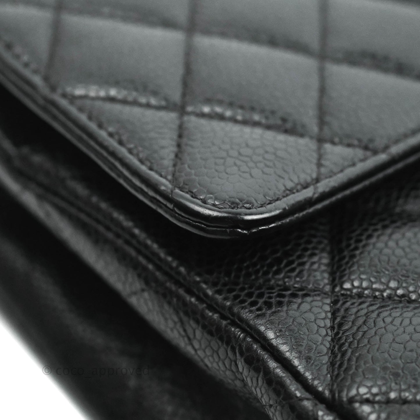 Chanel Classic M/L Medium Double Flap Black Caviar Gold Hardware