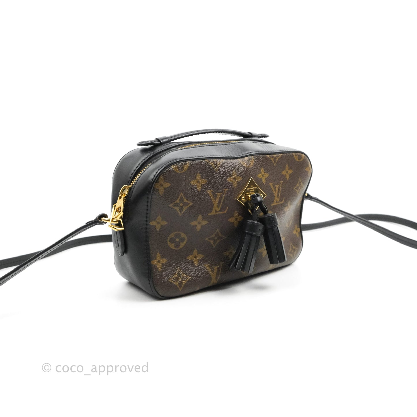 Louis Vuitton Saintonge Crossbody Bag Monogram Black