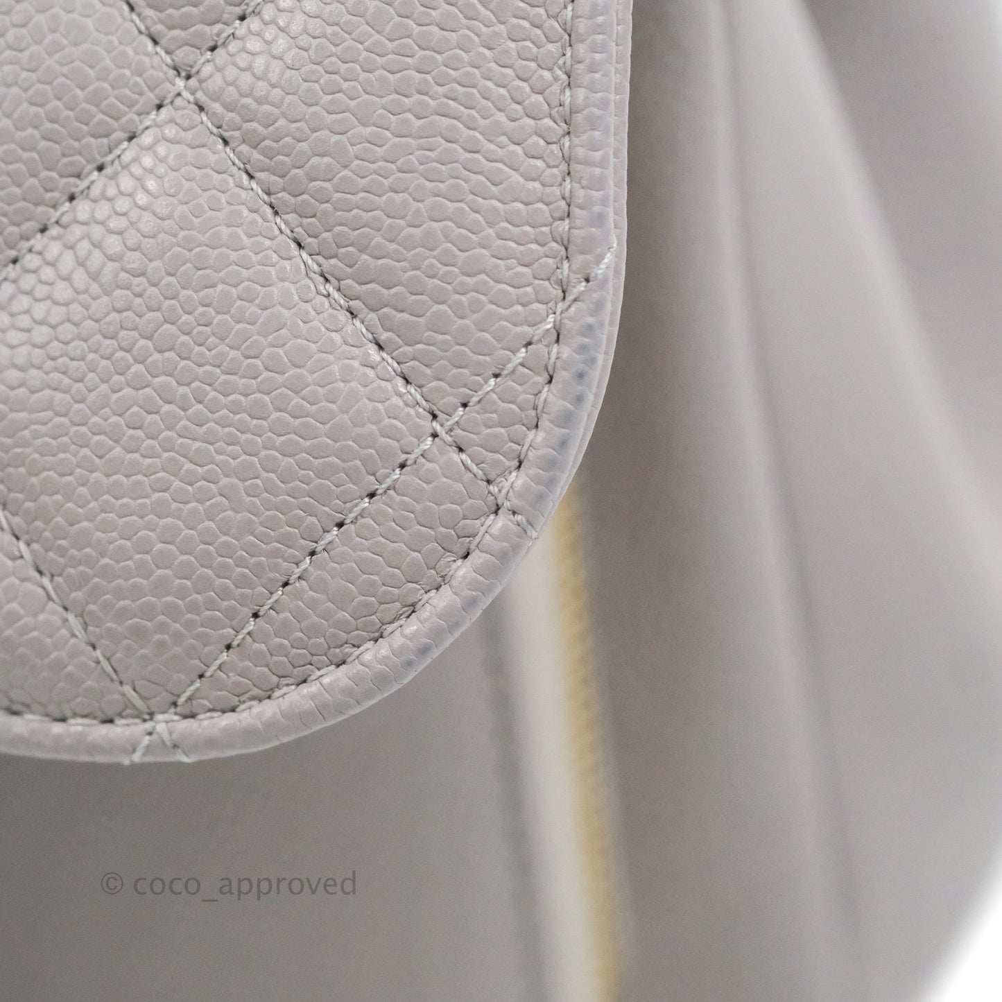 Chanel Quilted Medium Business Affinity Flap Grey Caviar Gold Hardware