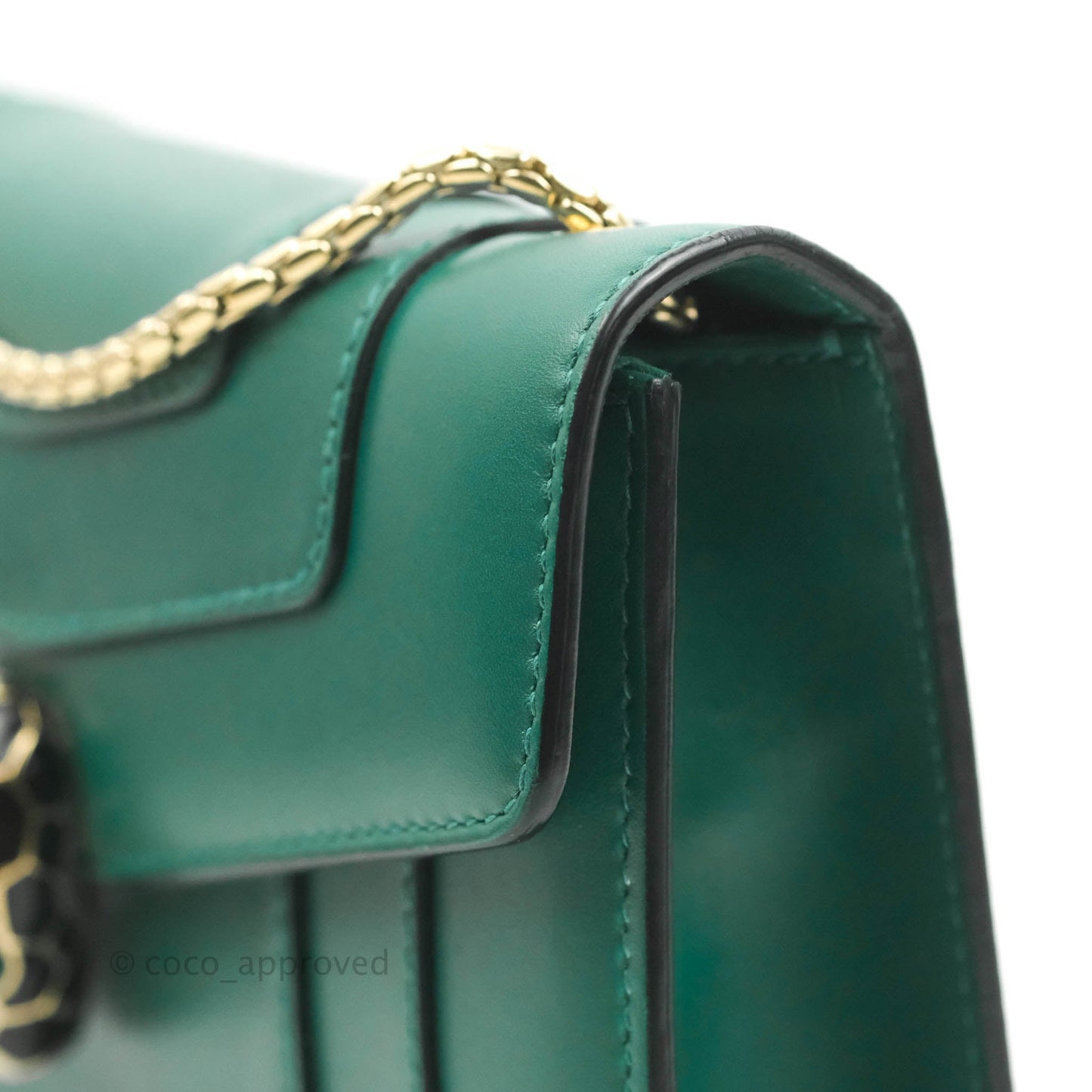 Bvlgari Serpenti Forever Small Crossbody Bag in Emerald Green Gold Hardware