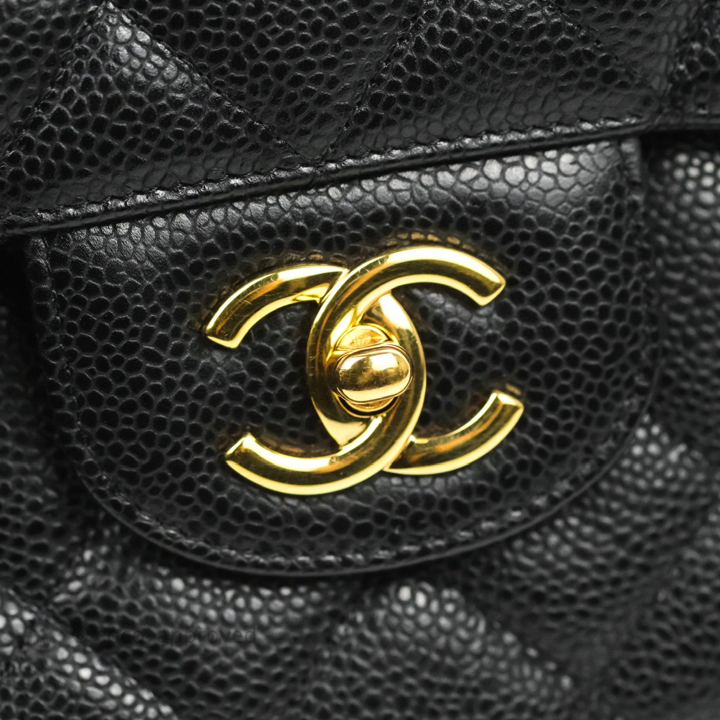 Chanel Jumbo Single Flap Black Caviar Gold Hardware⁣⁣