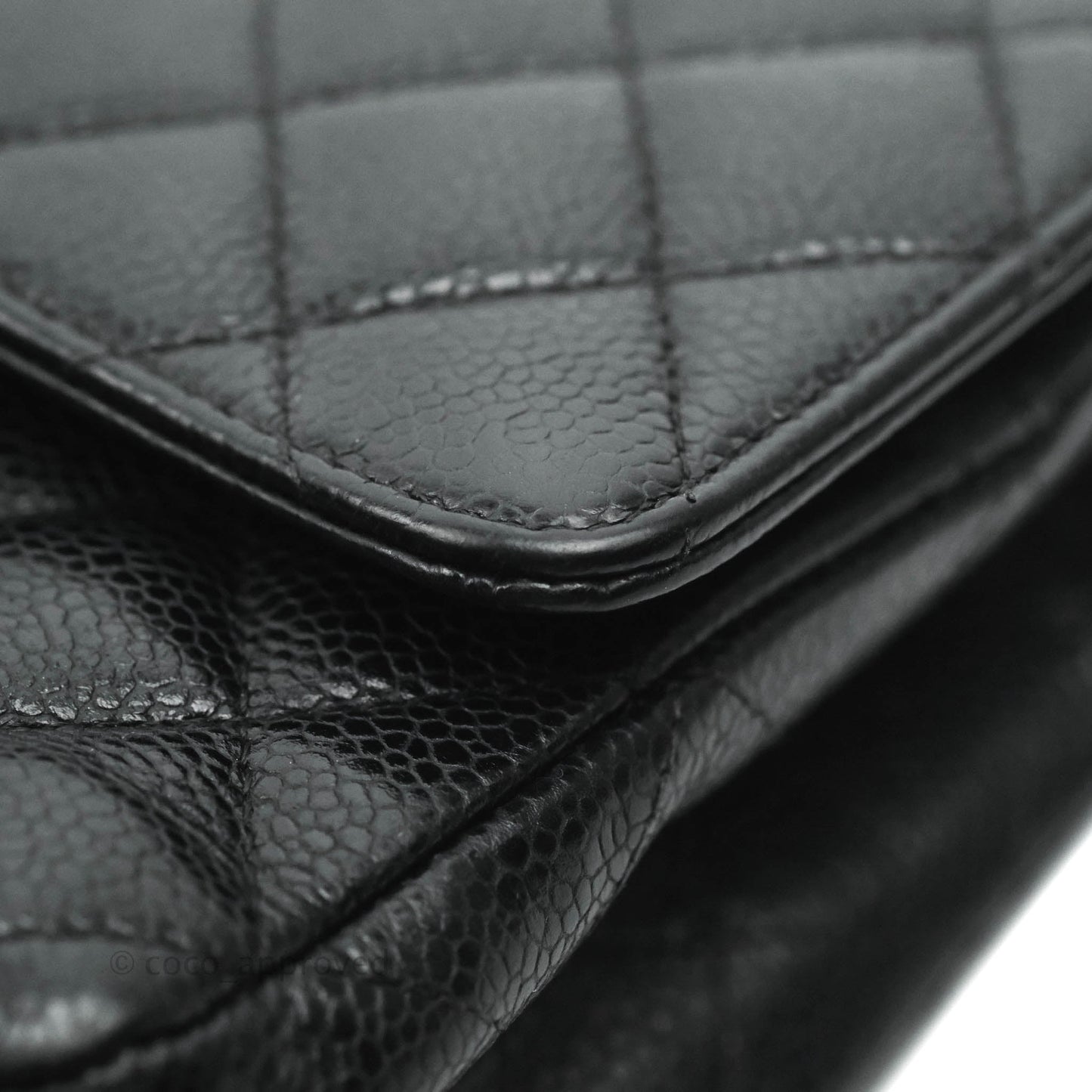 Chanel Classic M/L Medium Double Flap Black Caviar Gold Hardware