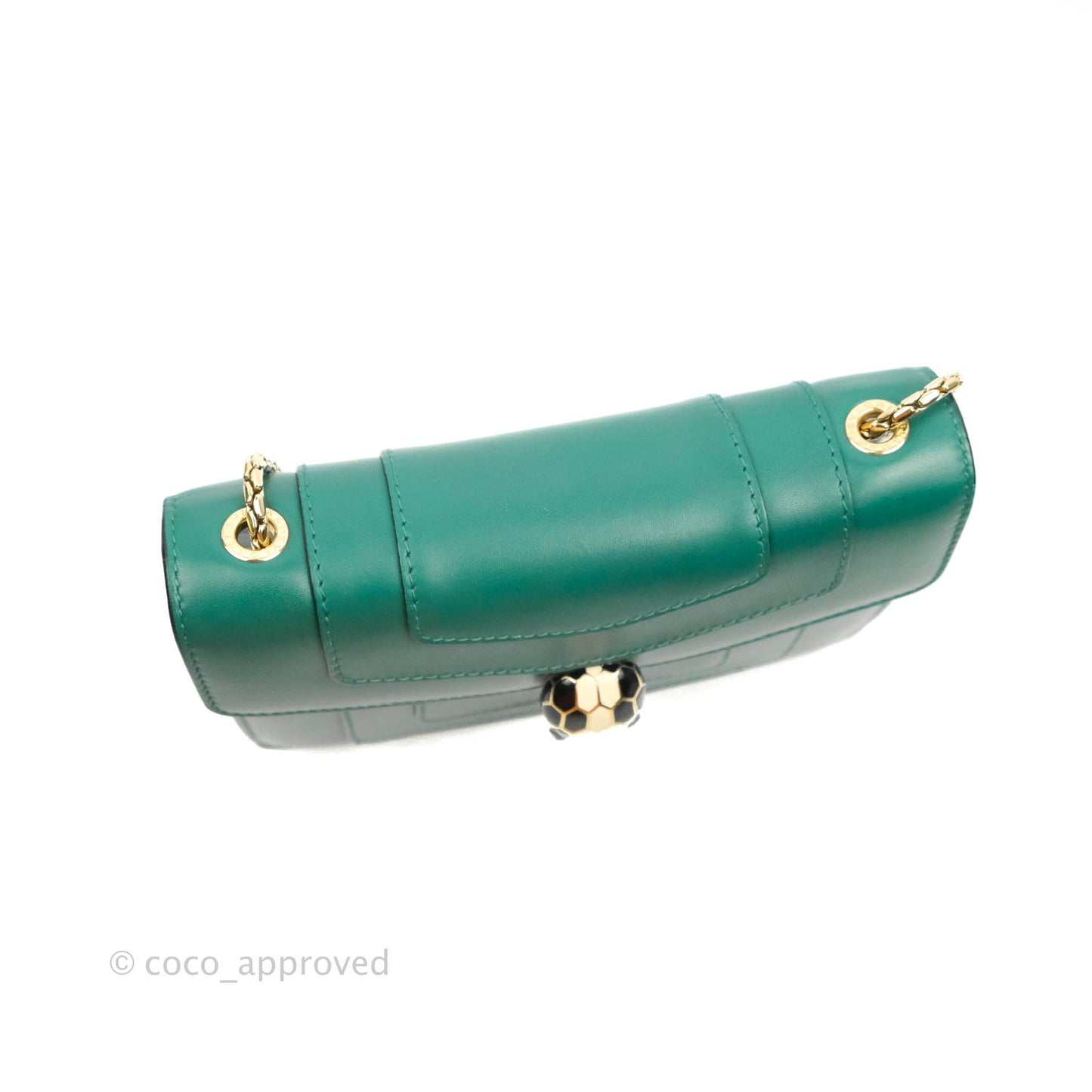 Bvlgari Serpenti Forever Small Crossbody Bag in Emerald Green Gold Hardware