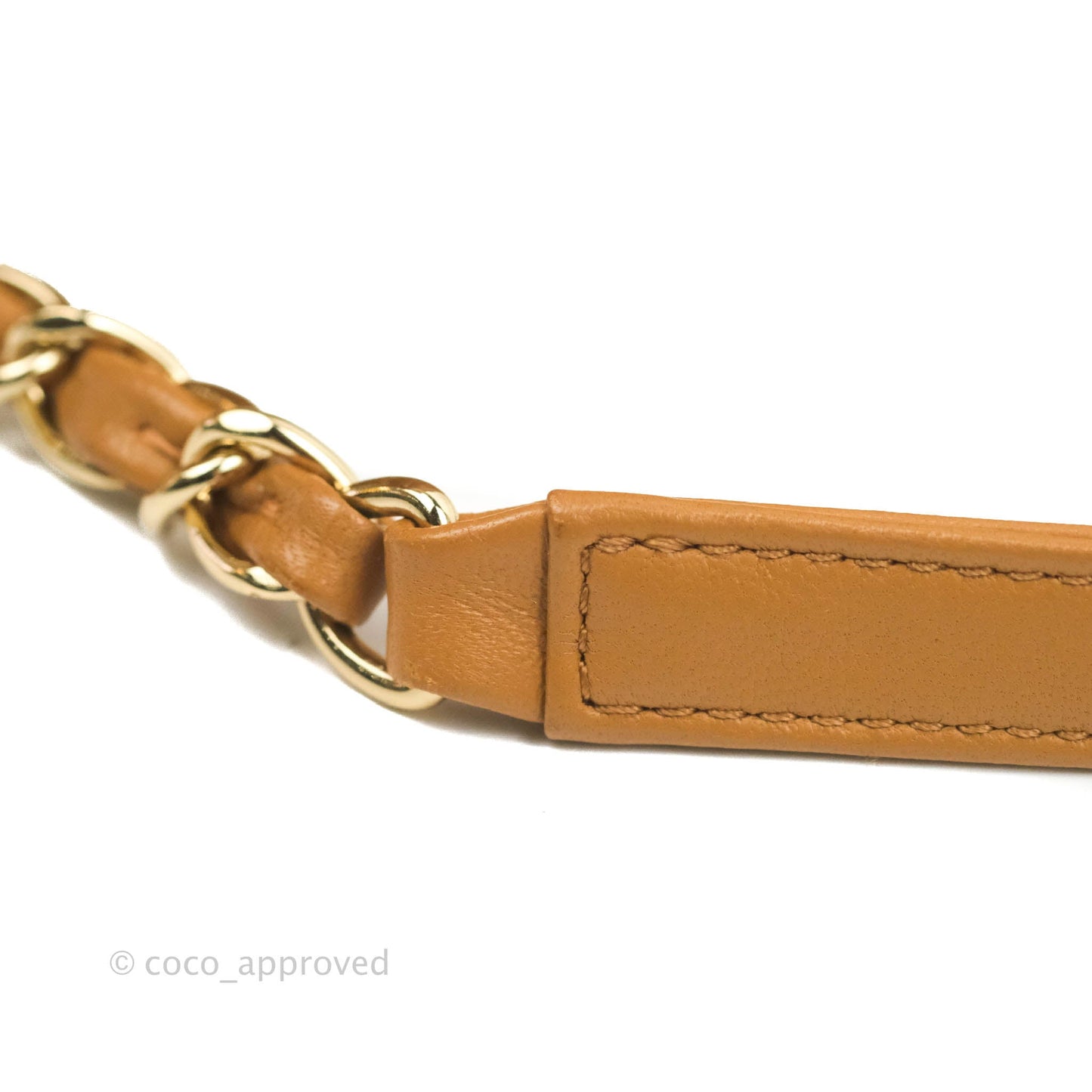 Chanel Chevron Bucket Drawstring Bag Caramel Gold Hardware