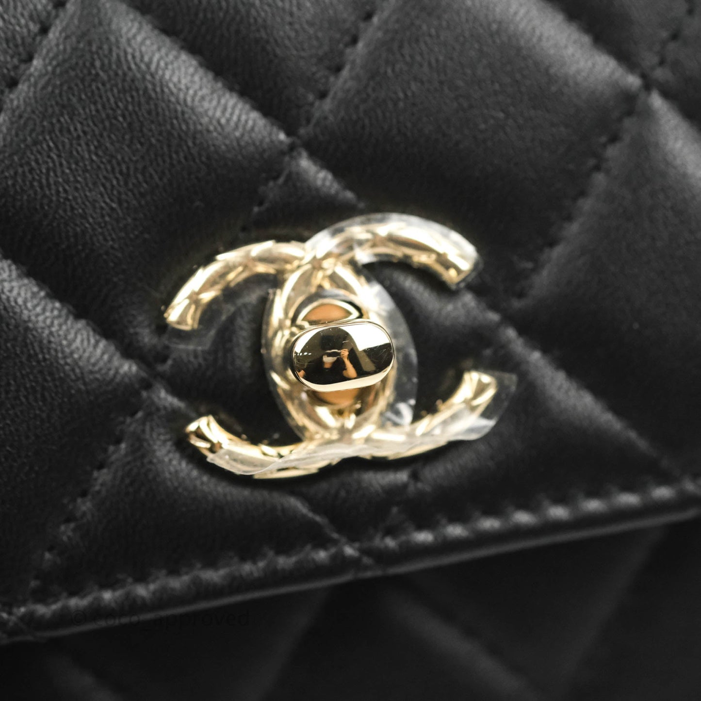 Chanel Mini Quilted Clutch With Chain Black Lambskin Gold Hardware 22S