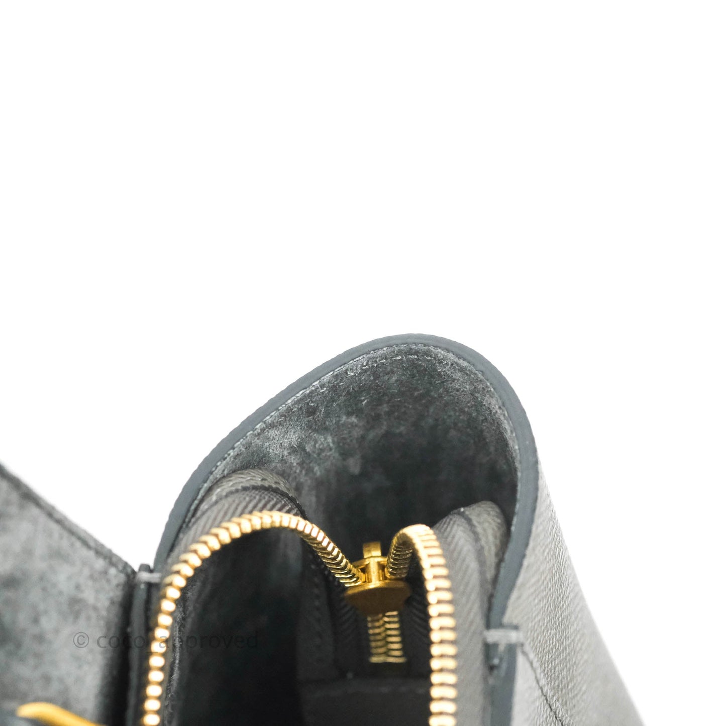 Celine Micro Belt Bag Grey Grained Calfskin Gold Hardware