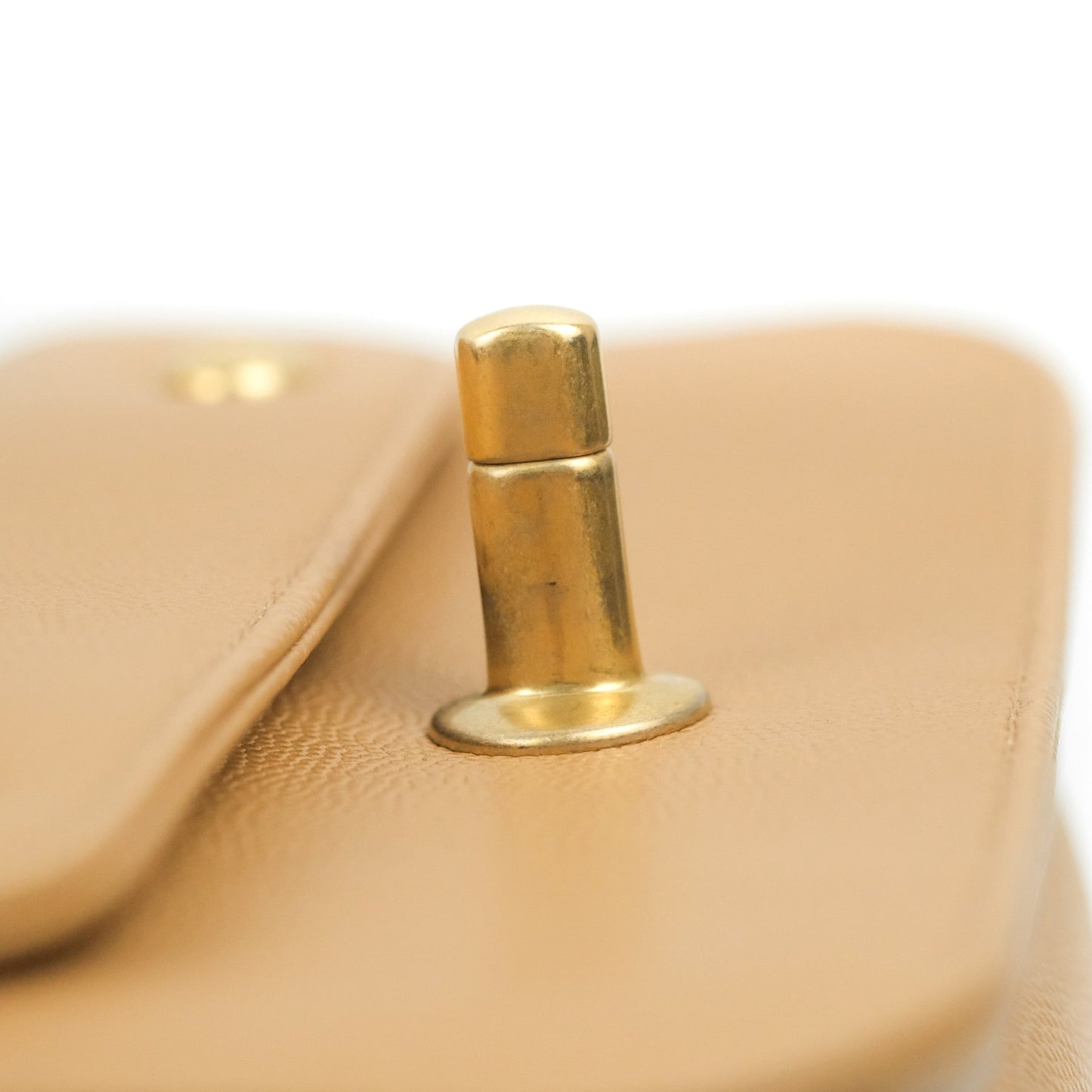 Chanel Mini Messenger Bag Beige Caviar Gold Hardware 21K