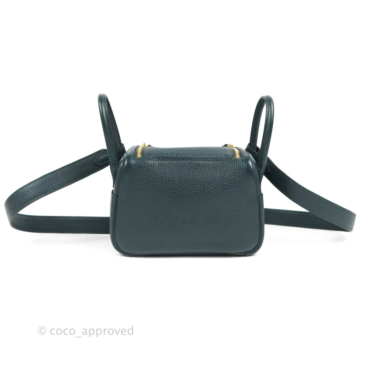 Hermès Mini Lindy 20 Vert Cypres Clemence Gold Hardware