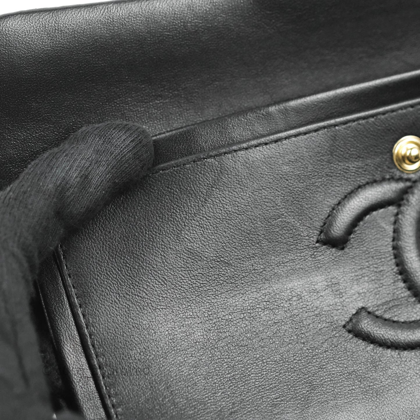 Chanel Small Classic Quilted Flap Black Lambskin Rose Gold Hardware
