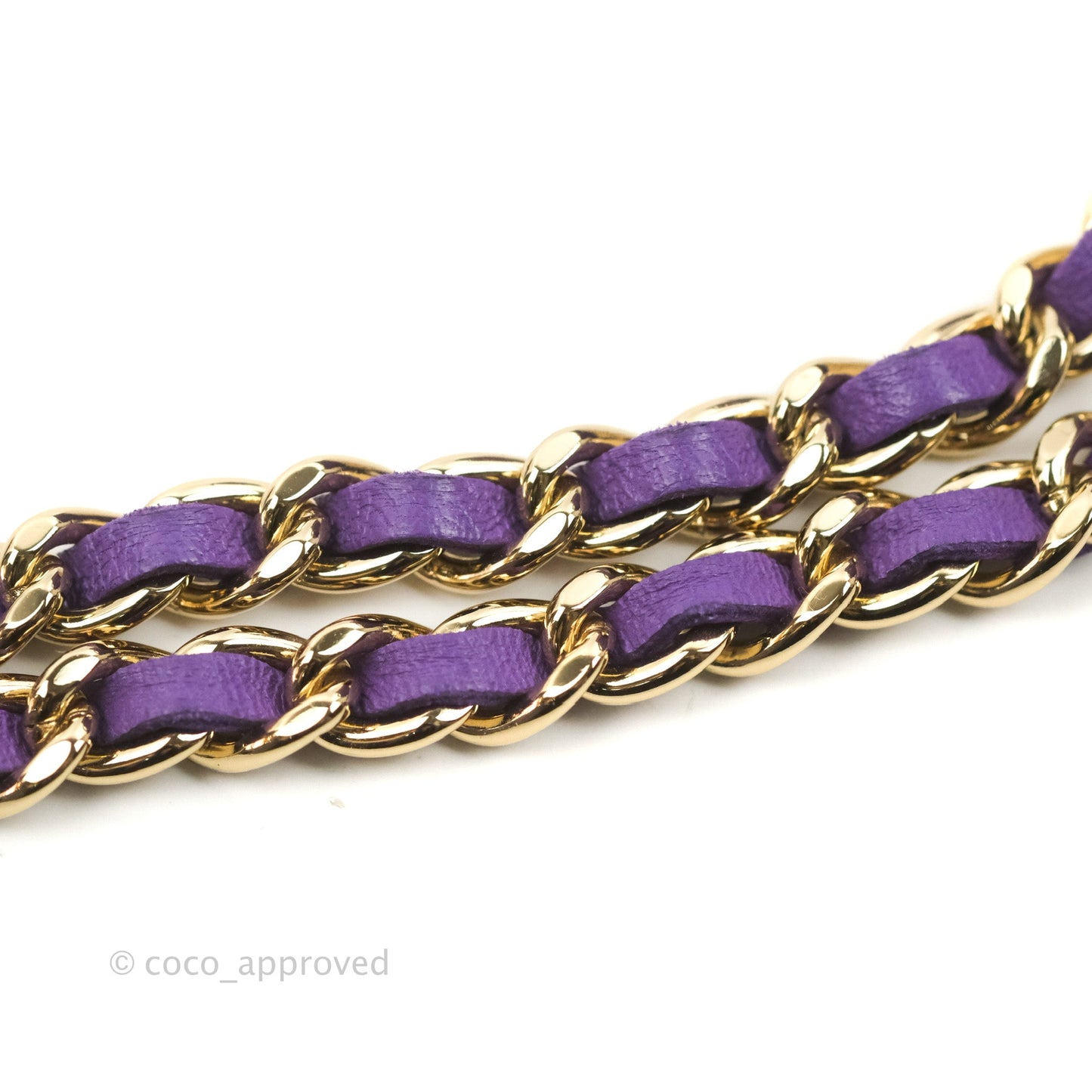 Chanel Vanity Rectangular Top Handle Purple Lambskin Gold Hardware with Twilly