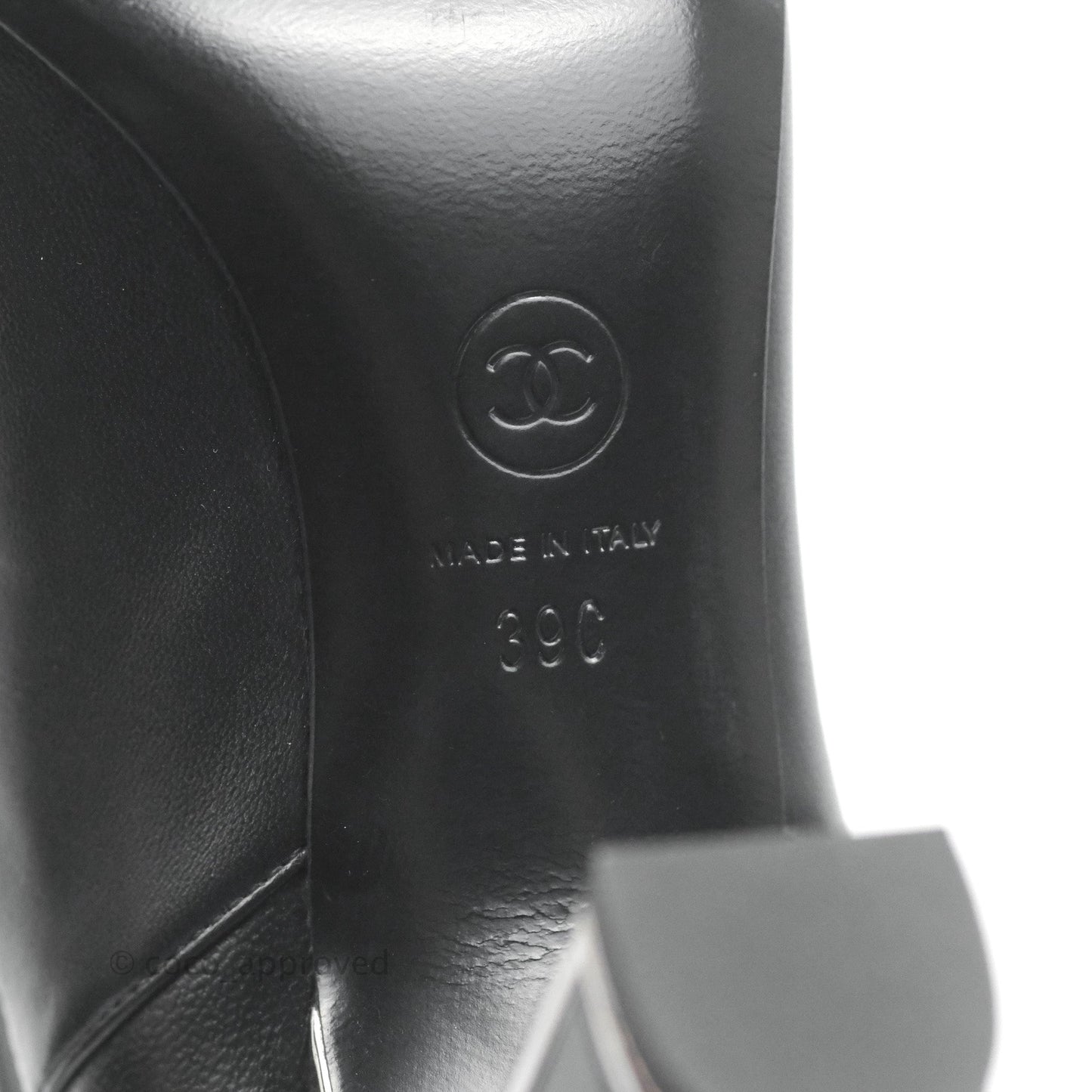 Chanel Leather Boots Black Size 39C