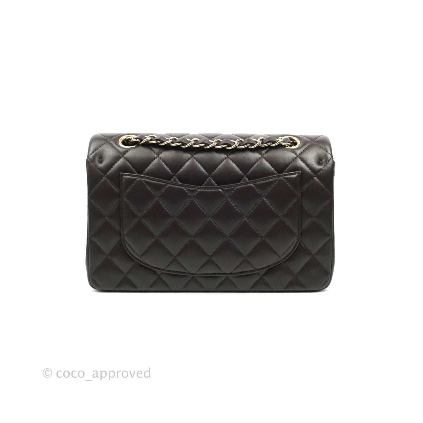 Chanel Classic Small S/M Lambskin Chocolate Brown Gold Hardware