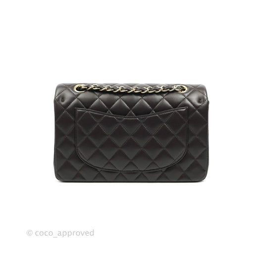 Chanel Classic Small S/M Lambskin Chocolate Brown Gold Hardware