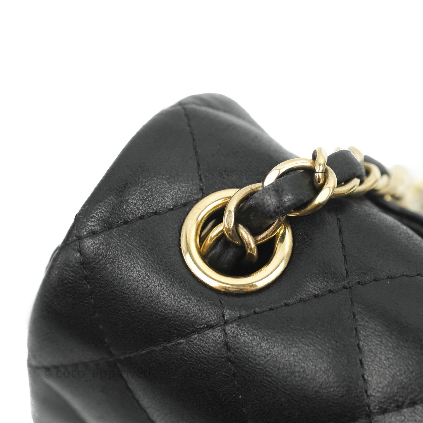 Chanel Mini Rectangular Flap Bag Valentine Limited Edition Black Lambskin Gold Hardware