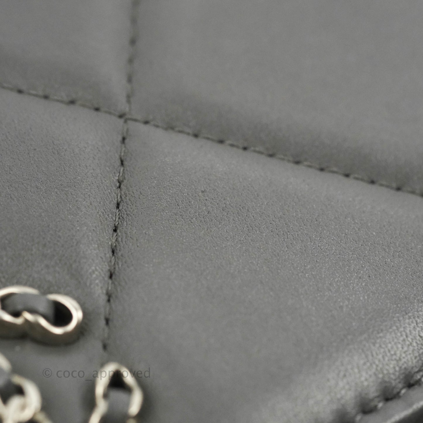 Chanel 19 Wallet on Chain WOC Dark Grey Lambskin Mixed Hardware