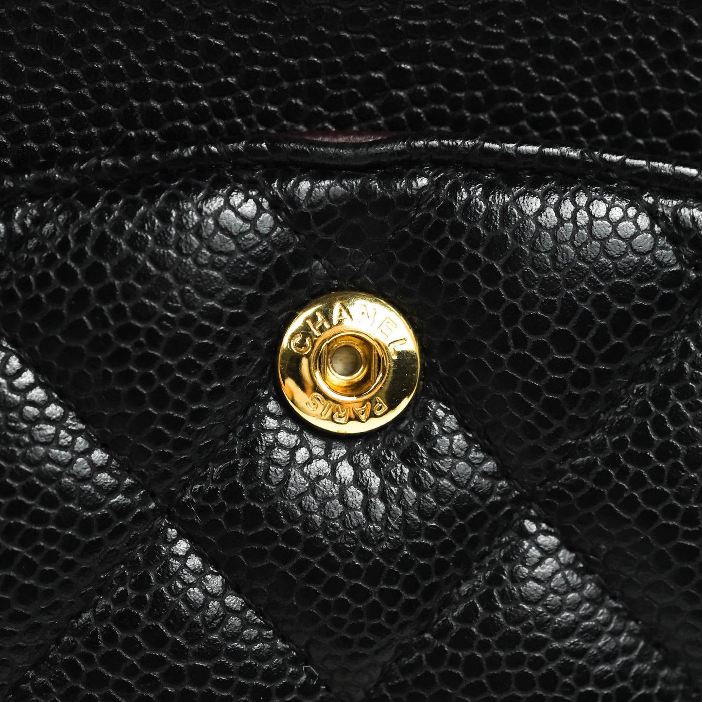 Chanel Classic M/L Medium Double Flap Black Caviar Gold Hardware