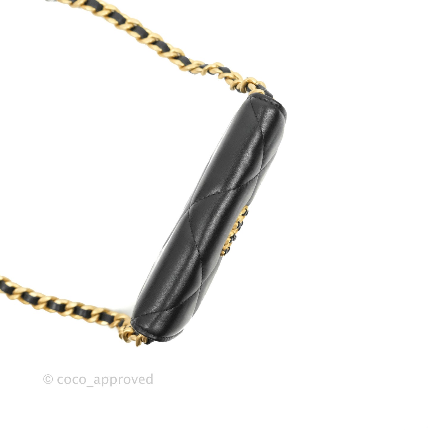 Chanel 19 Clutch With Chain Black Mixed Hardware