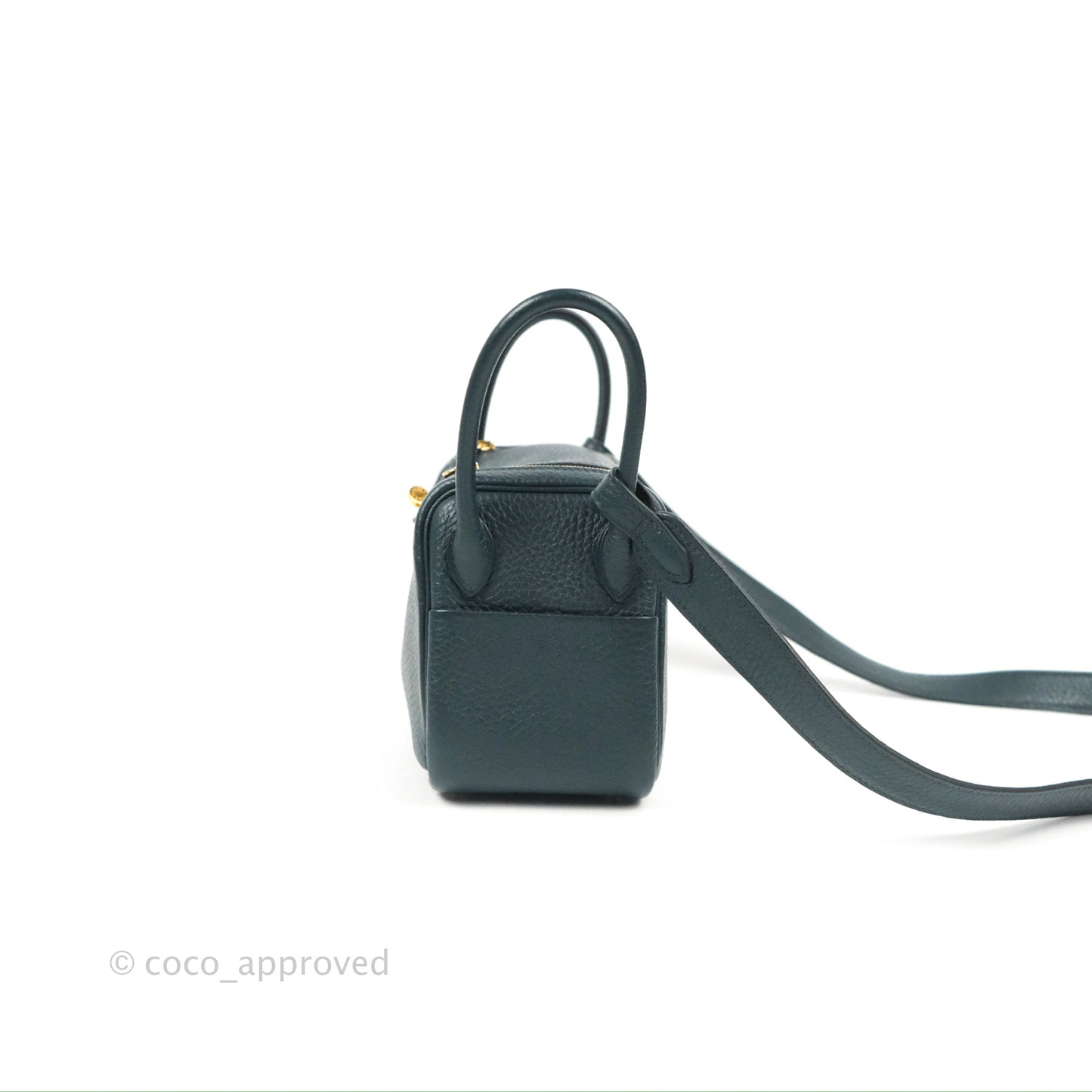 Hermès Mini Lindy 20 Vert Cypres Clemence Gold Hardware