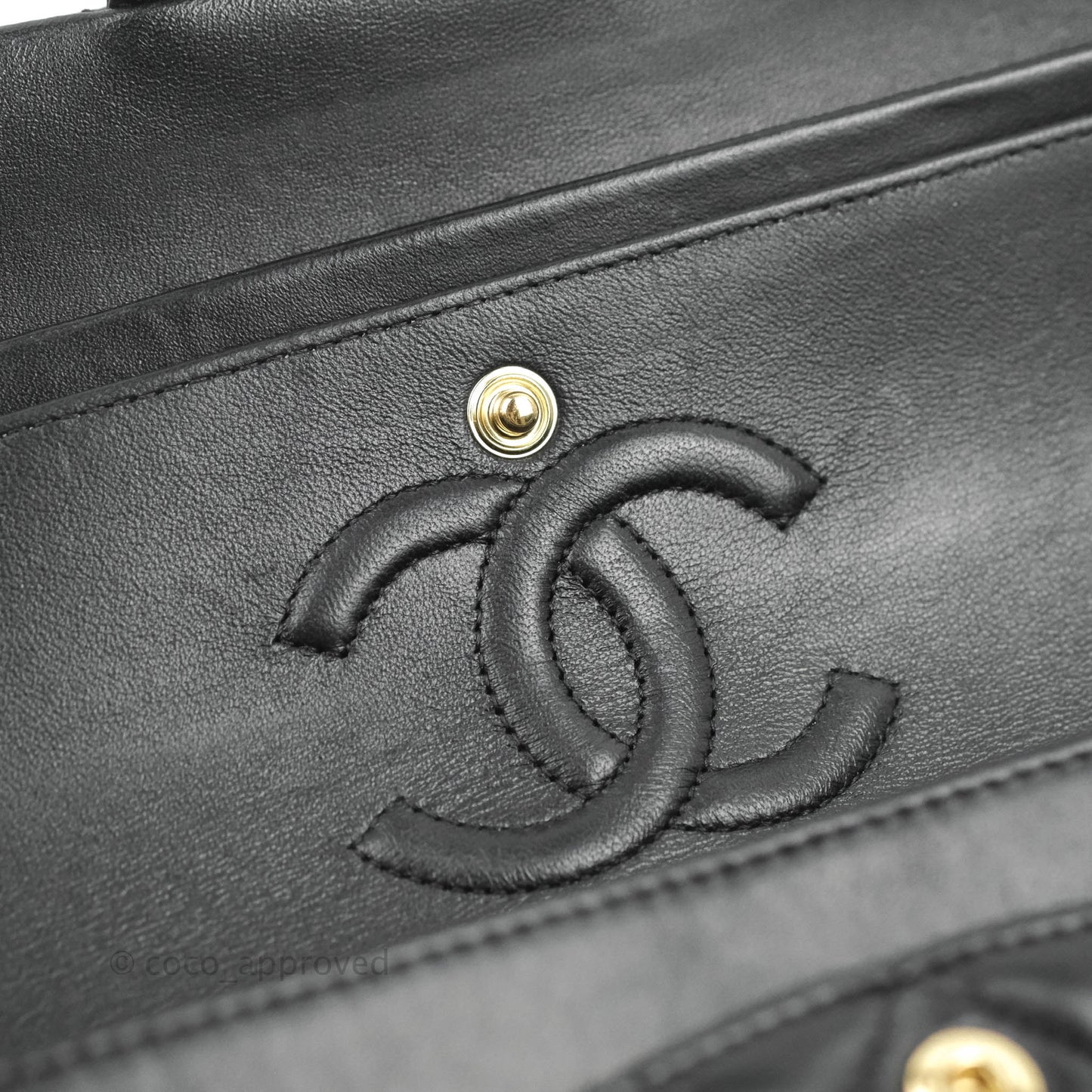 Chanel Small Classic Quilted Flap Black Lambskin Rose Gold Hardware