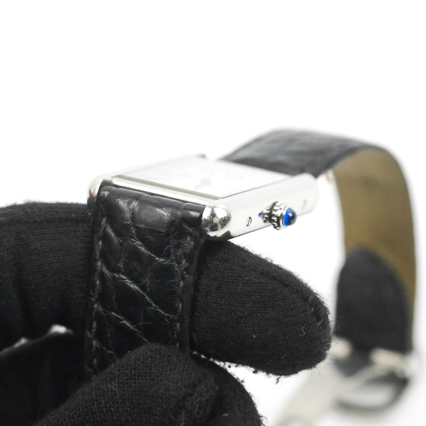 Cartier Small Tank Must Watch Stainless Steel Black