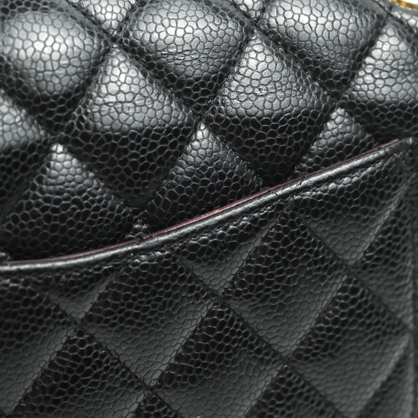 Chanel Classic M/L Medium Double Flap Black Caviar Gold Hardware
