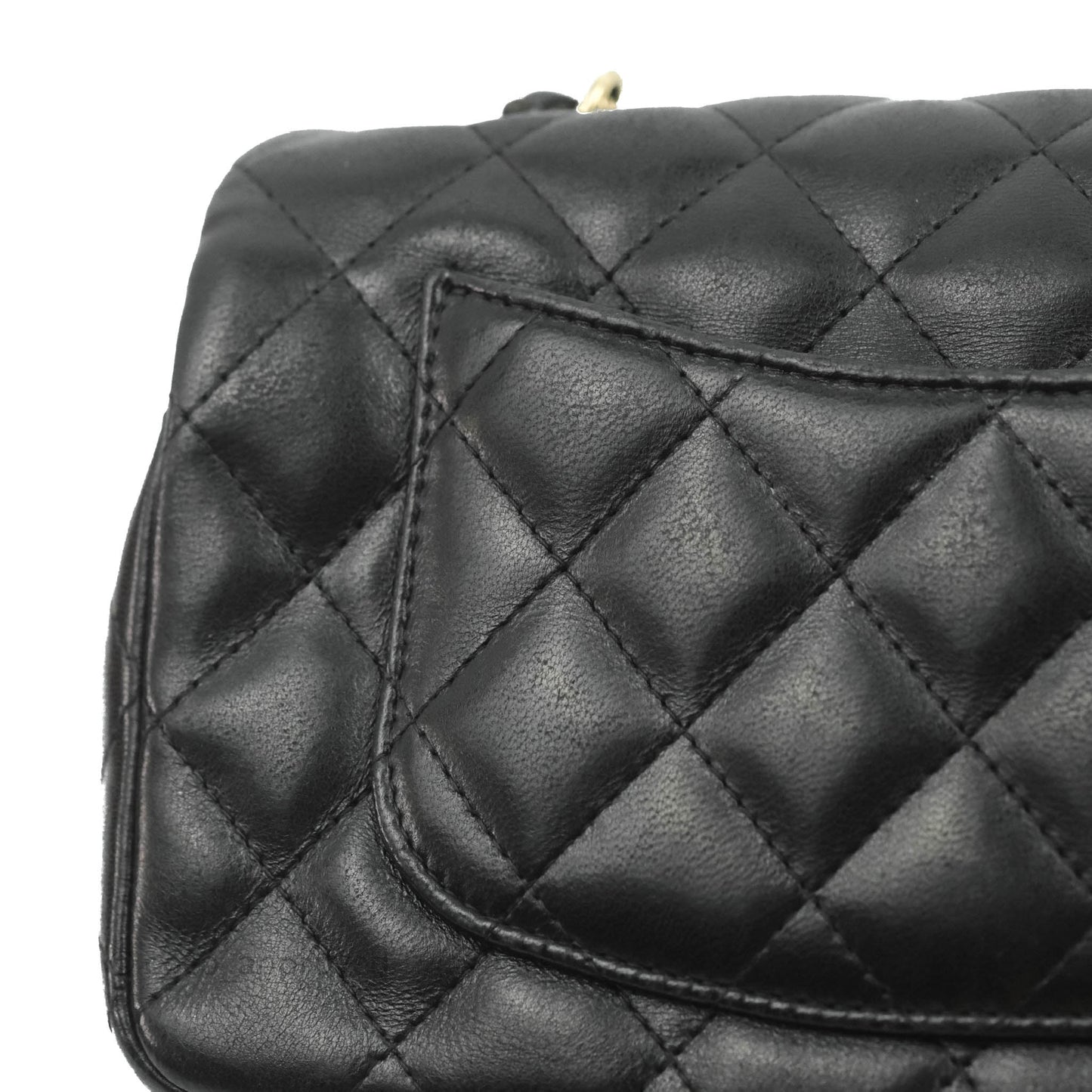 Chanel Mini Rectangular Flap Bag Valentine Limited Edition Black Lambskin Gold Hardware