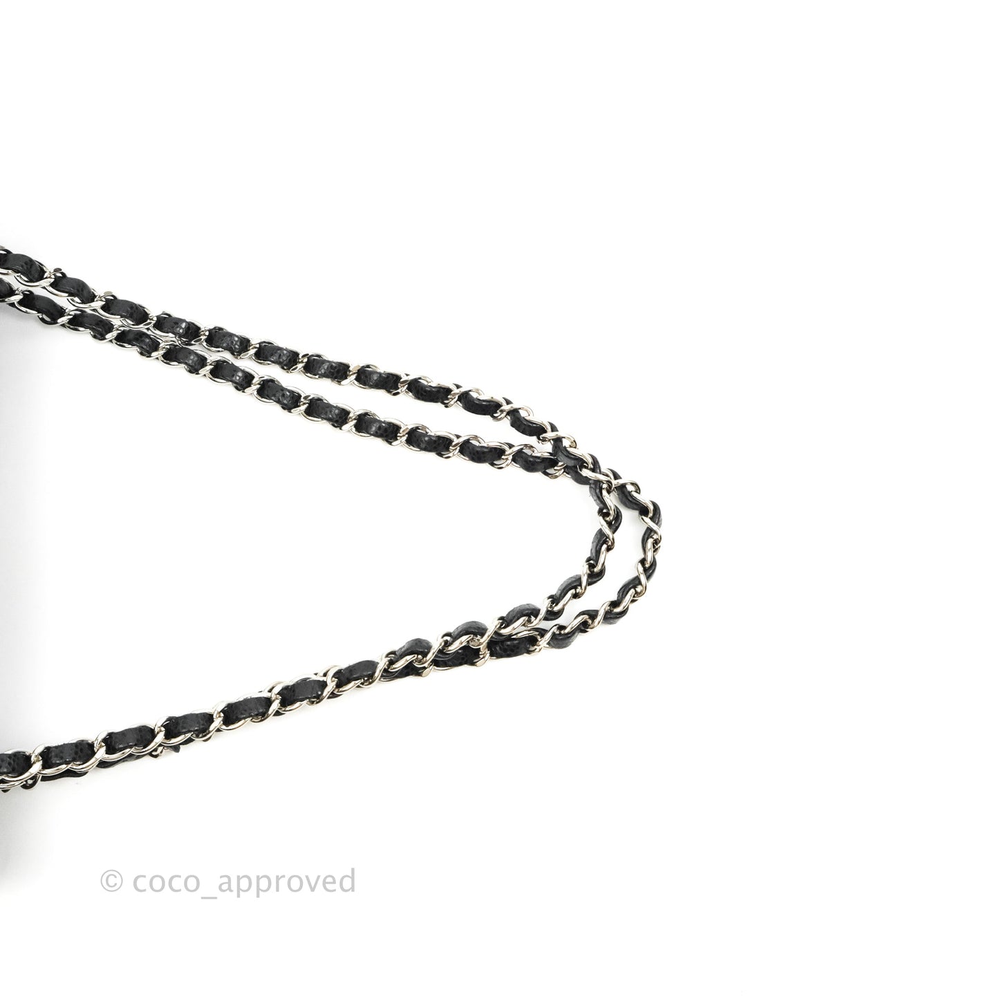 Chanel Classic M/L Medium Flap Quilted Black Caviar Silver Hardware