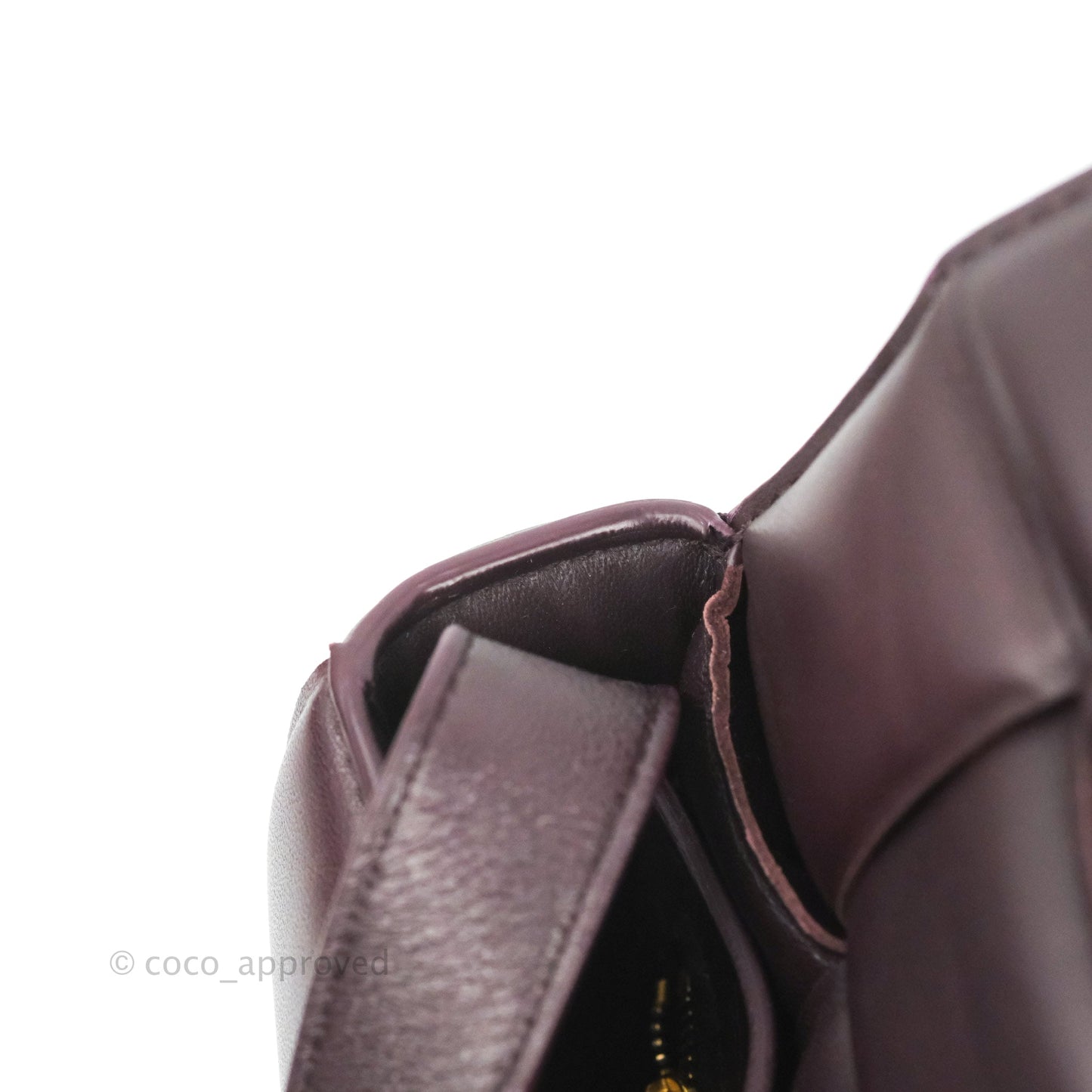 Bottega Veneta Padded Cassette Shoulder Bag Grape Lambskin Gold Hardware
