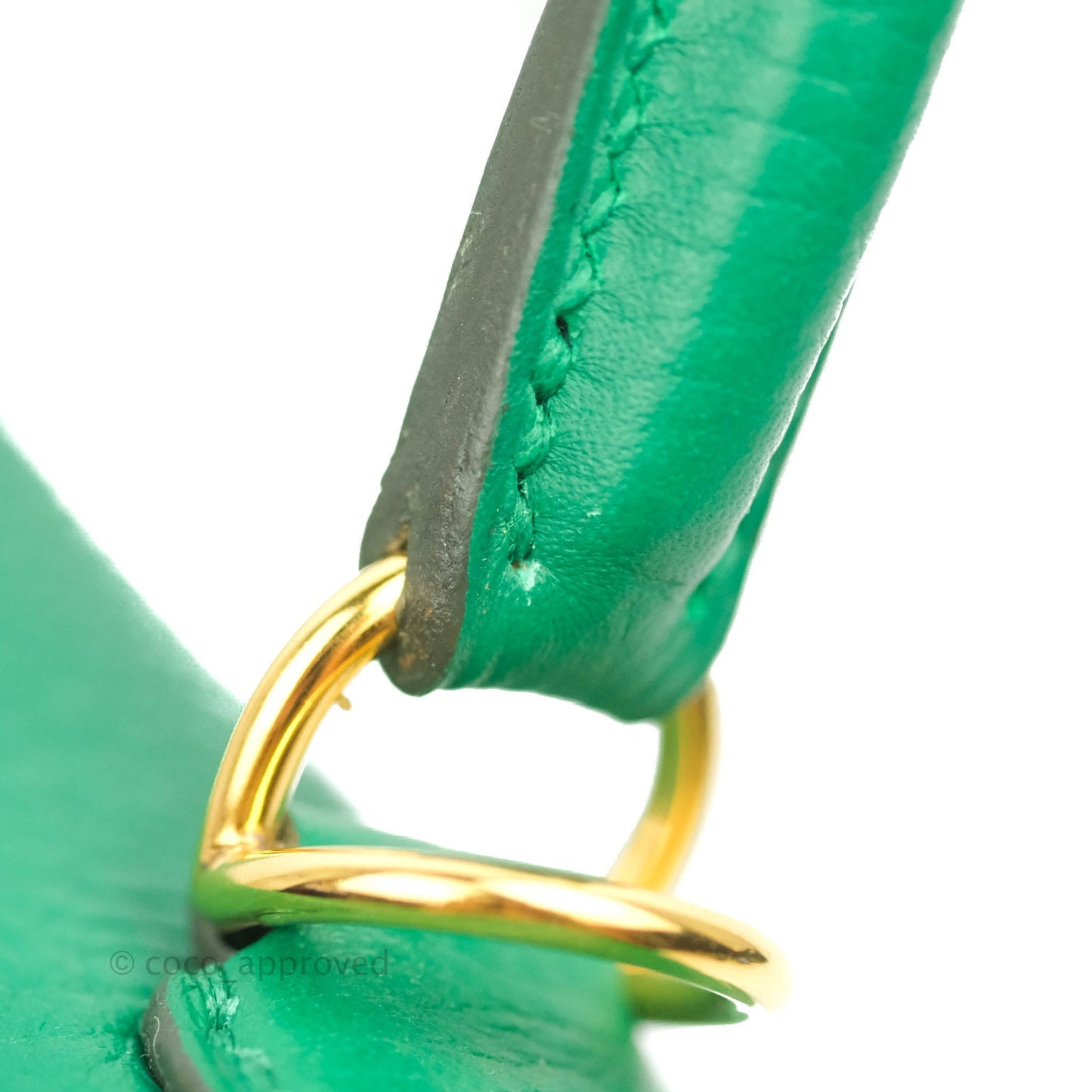 Hermès Retourne Taurillon Kelly 28 Vert Vertigo Clemence Gold Hardware