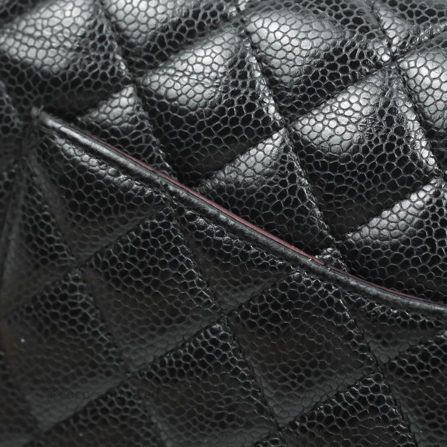Chanel Classic M/L Medium Double Flap Black Caviar Gold Hardware