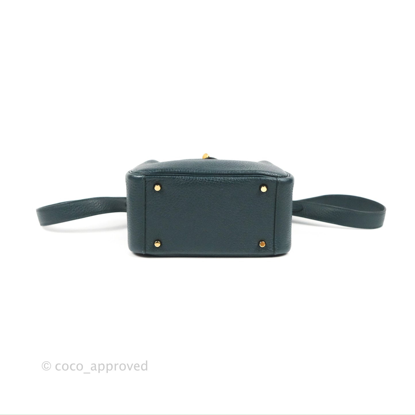 Hermès Mini Lindy 20 Vert Cypres Clemence Gold Hardware