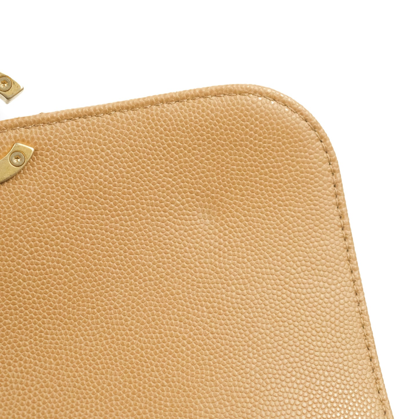 Chanel Mini Messenger Bag Beige Caviar Gold Hardware 21K
