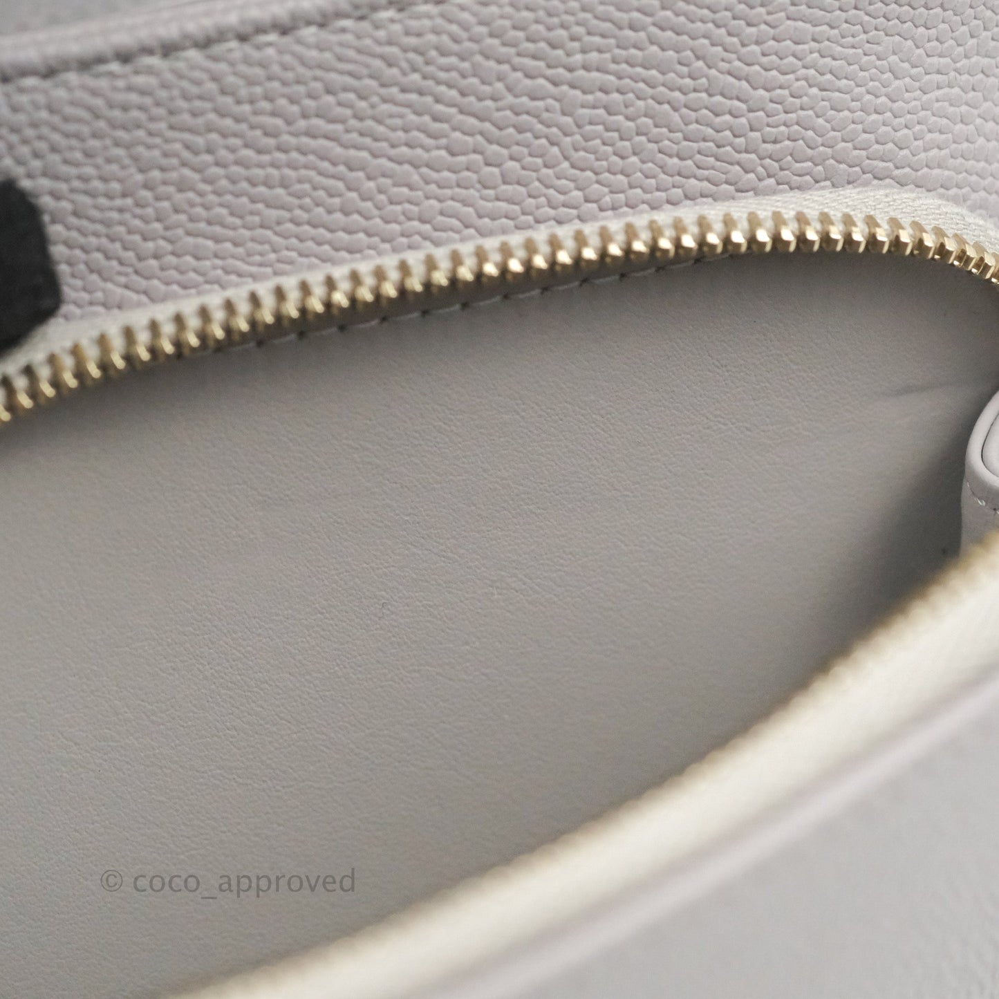 Chanel Quilted Medium Business Affinity Flap Grey Caviar Gold Hardware