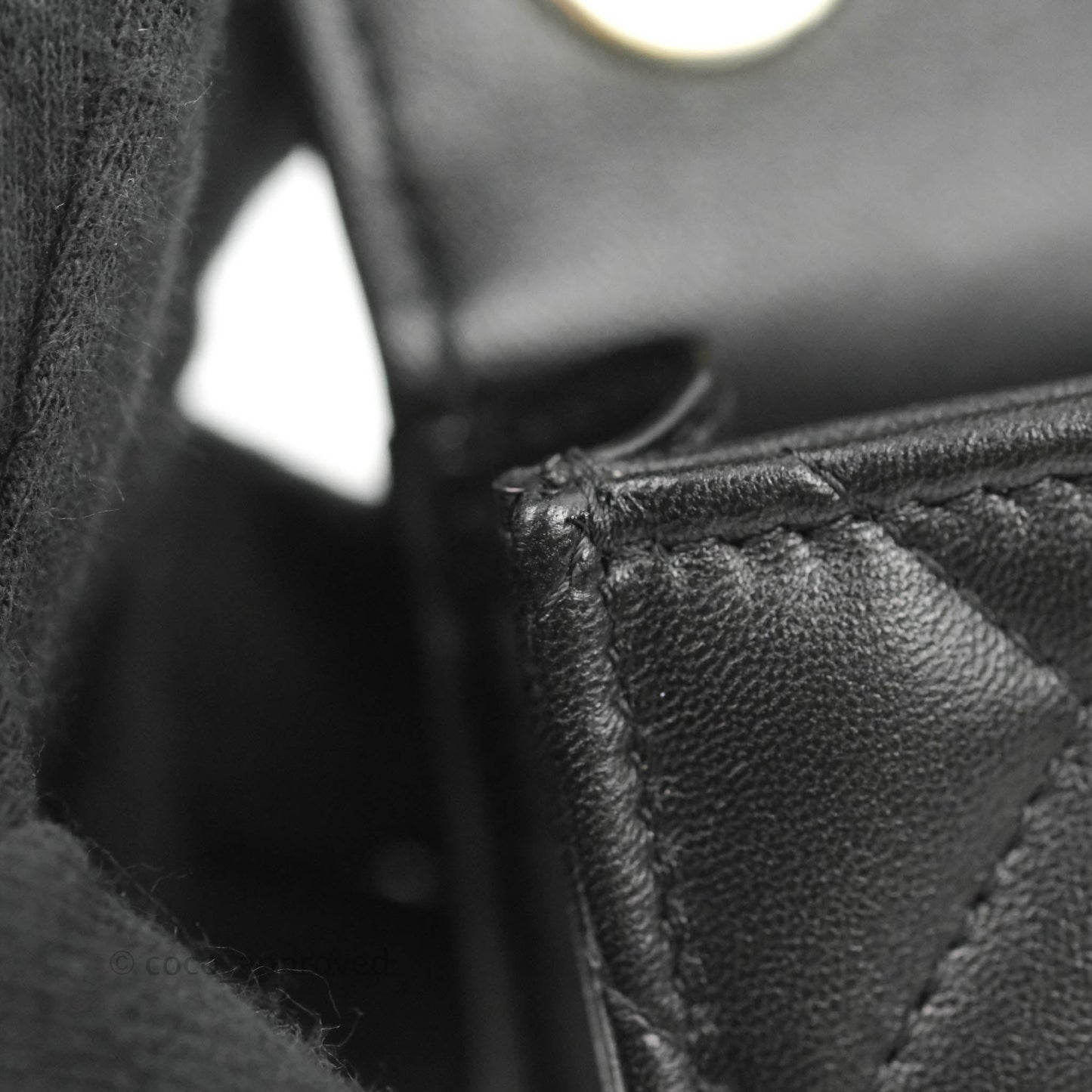 Chanel Mini Quilted Clutch With Chain Black Lambskin Gold Hardware 22S