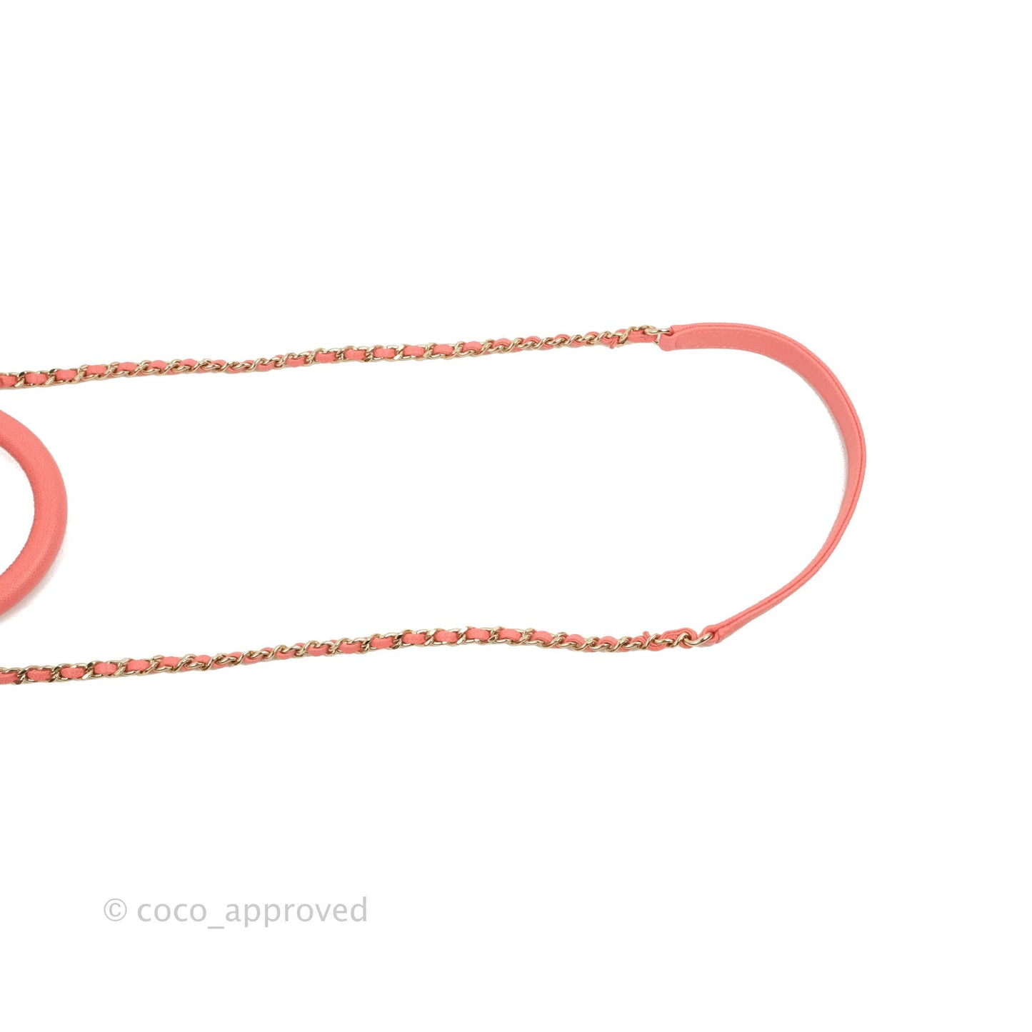 Chanel Small Quilted Coco Handle Coral Pink Caviar Gold Hardware