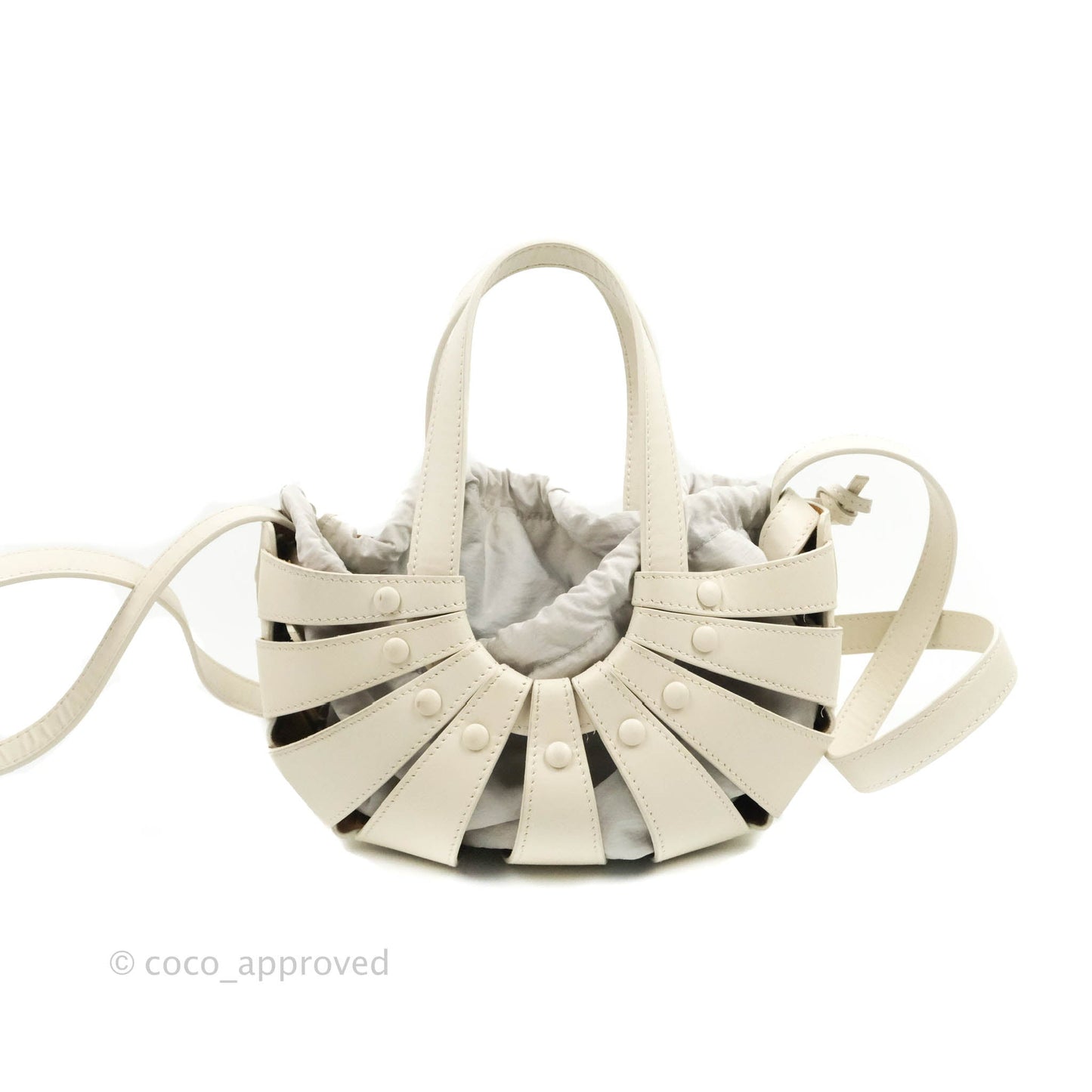 Bottega Veneta Small Shell Bag White