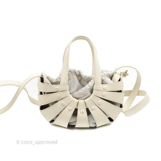 Bottega Veneta Small Shell Bag White
