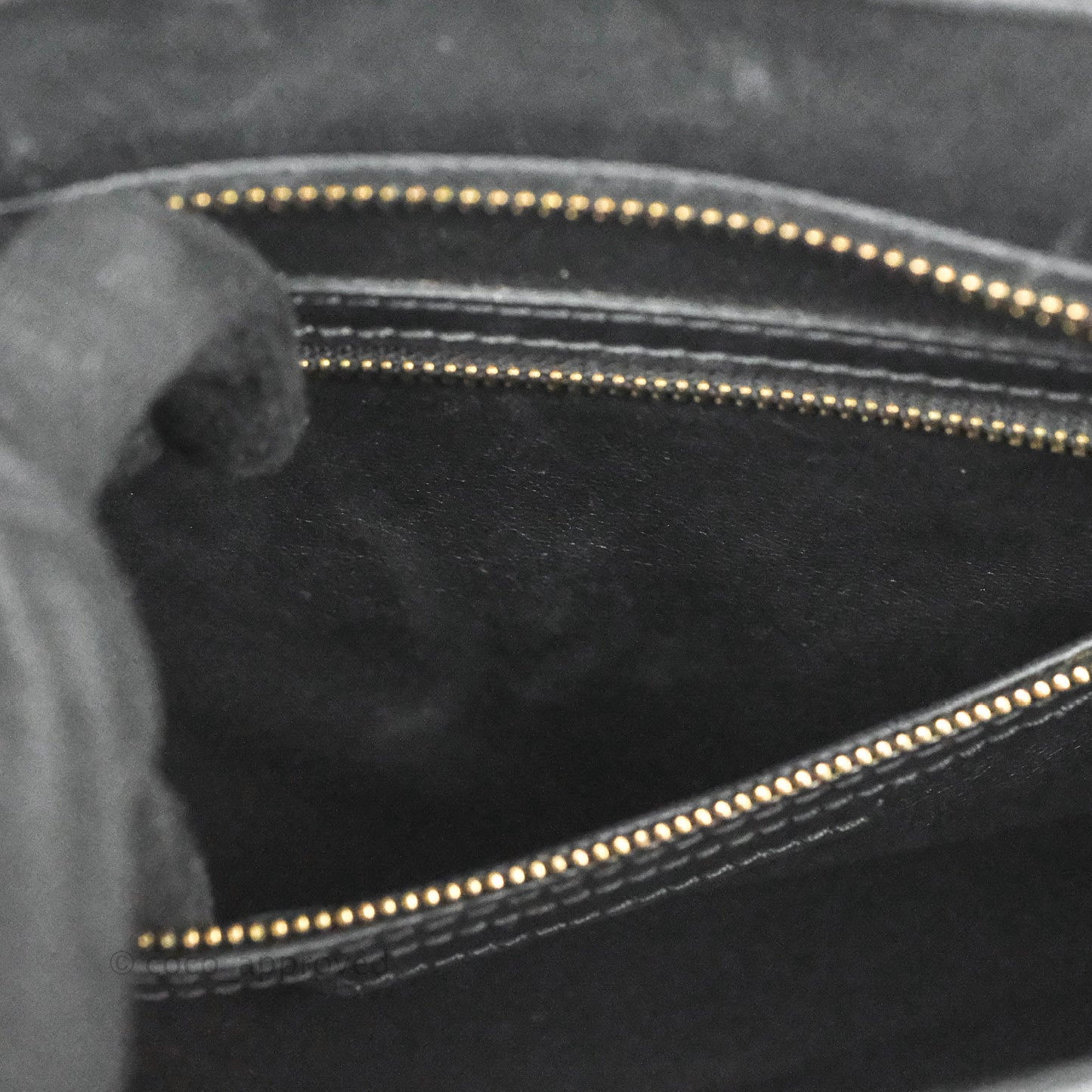 Celine Mini Luggage Bag Black/White/Brown Calfskin