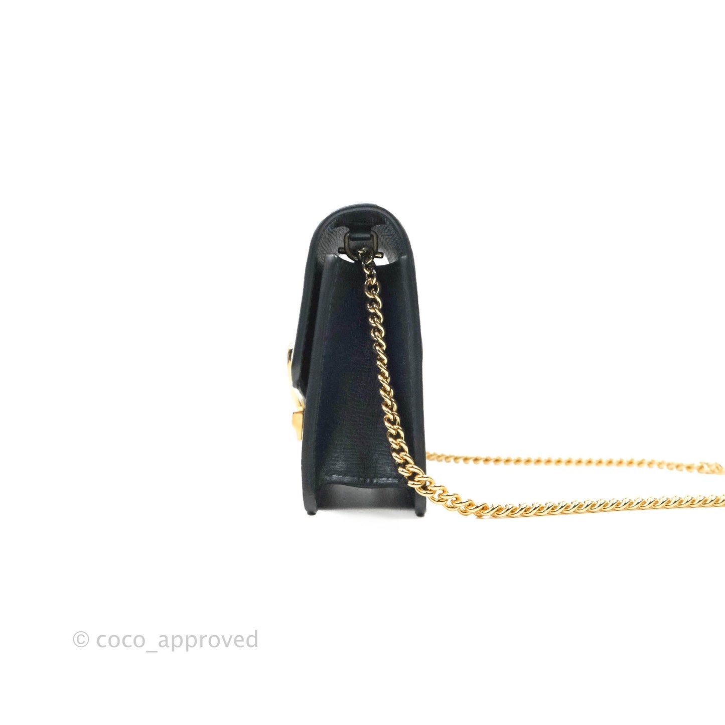 Gucci Super Mini GG Sylvie Bag Black Calfskin Gold Hardware